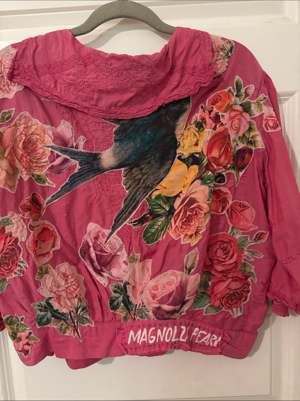 Magnolia Pearl Pink Floral Boho blouse - Picture 5 of 8